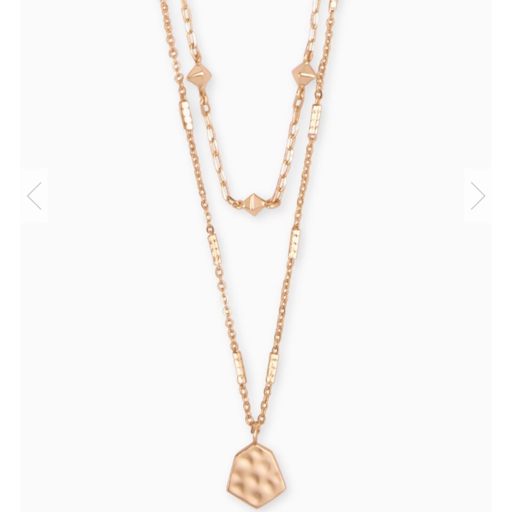 Kendra Scott Clove Multi Strand Necklace Rose Gold